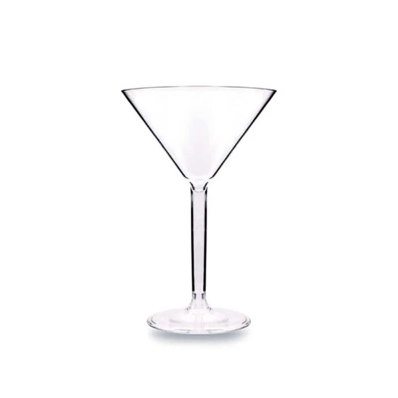 Rubikap Premium Polikarbon Martini Bardağı, 200 ml Şeffaf