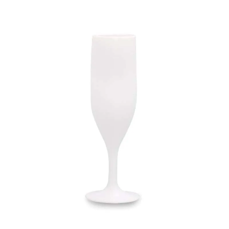 Rubikap Premium Polikarbon Şampanya Bardağı, 180 ml Beyaz