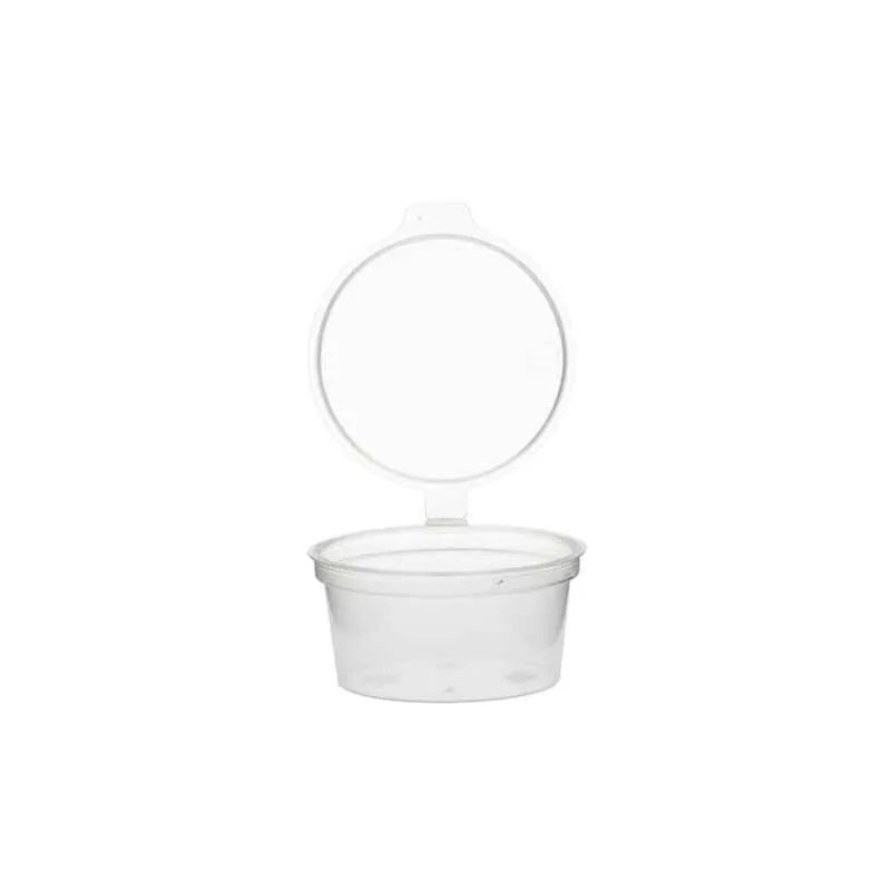 Rubikap Tek Kullanımlık Kapaklı Sos Kabı, 30 ml Şeffaf