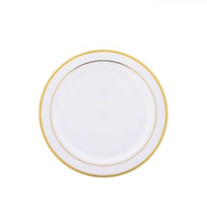 Rubikap Tek Kullanımlık Tabak, 26 cm Beyaz Goldlıne