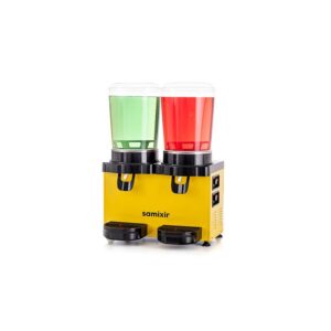 Samixir MM20 Panaromik Twin Soğuk İçecek Dispenseri, 10 L+10 L, Sarı