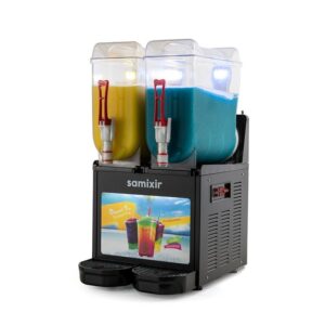 Samixir SLUSH24 Allure Twin Ice Slush Granita Buzlaş Makinesi, 12+12 L, Siyah