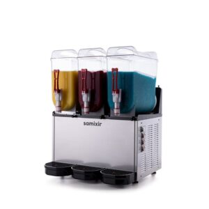 Samixir SLUSH36 Triple Ice Slush Granita Kar Buz Makinesi 12+12+12 L, Inox