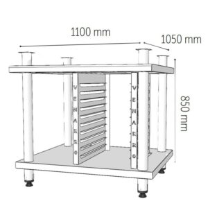 Venarro DEF-K20A Konveksiyonlu Fırın İçin Alt Stant, 10 GN- 1/1 Tepsi Kapasiteli
