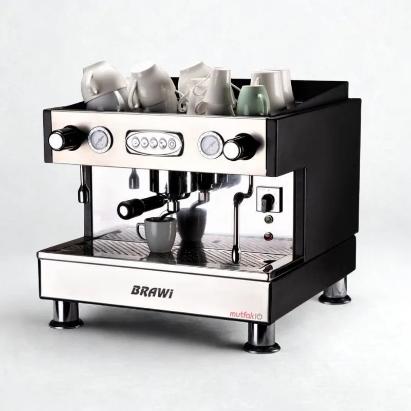 Brawi K- One El 1 Gr 1 Gruplu Tam Otomatik Espresso Kahve Makinesi, Siyah