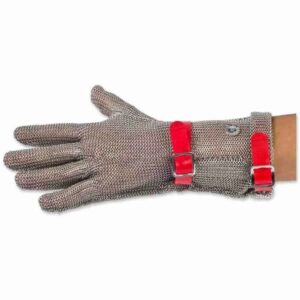 Epinox Çelik Eldiven Uzun, 8 Cm, Kırmızı, M Beden