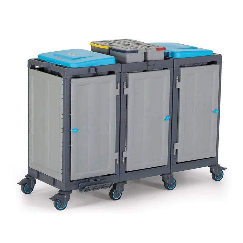 Fantom Procart 3352 3 Dolaplı Temizlik Arabası, Çöp Bölmeli