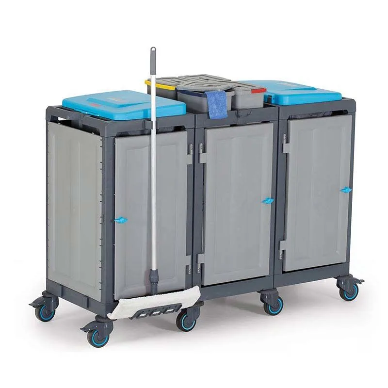 Fantom Procart 3352 3 Dolaplı Temizlik Arabası, Çöp Bölmeli