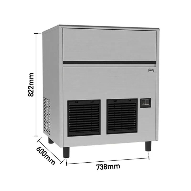 Frozy FR90 Gurme Buz Makinesi, Günlük 85 Kg Kapasite, 40 Kg Hazne Kapasitesi,1100 W
