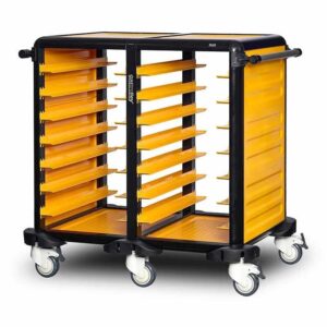 Gastrolley 75 İkili Servis Tepsi Arabası, 2 Yanı Kapalı, 101x71x99 cm