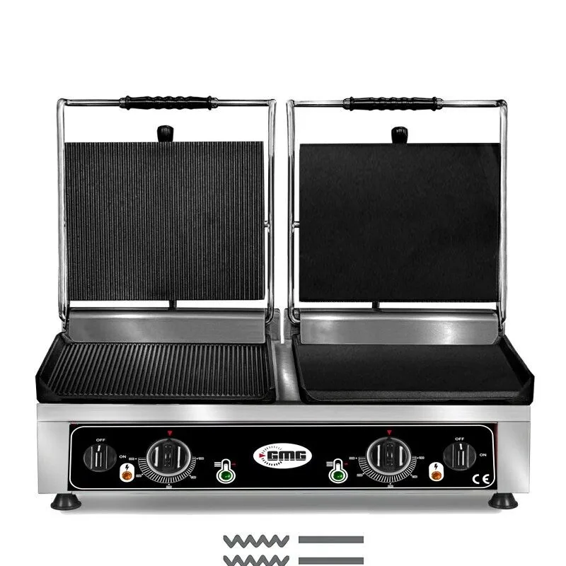 GMG KG 2735 DEGG Tost Makinesi Çift Kapaklı Yarı oluklu, Yarı Düz 2 x 36 x 27 cm