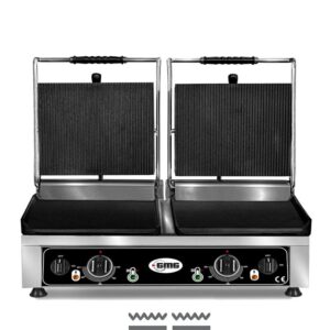 GMG KG 2735 DG Tost Makinesi Çift Kapaklı Yarı Oluklu, Yarı Düz 2 x 36 x 27 cm