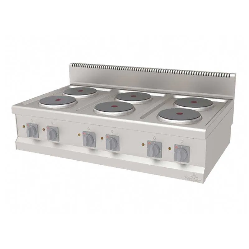 Atalay 700 Seri 6 Yuvarlak Pleytli Ocak Set Üstü Elektrikli 120x70 Cm