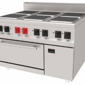 Atalay 900 Seri Kuzine Fırın 6 Kare Pleytli Dolaplı Elektrikli 120x90 Cm