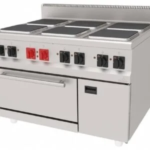 Atalay 900 Seri Kuzine Fırın 6 Kare Pleytli Dolaplı Elektrikli 120x90 Cm