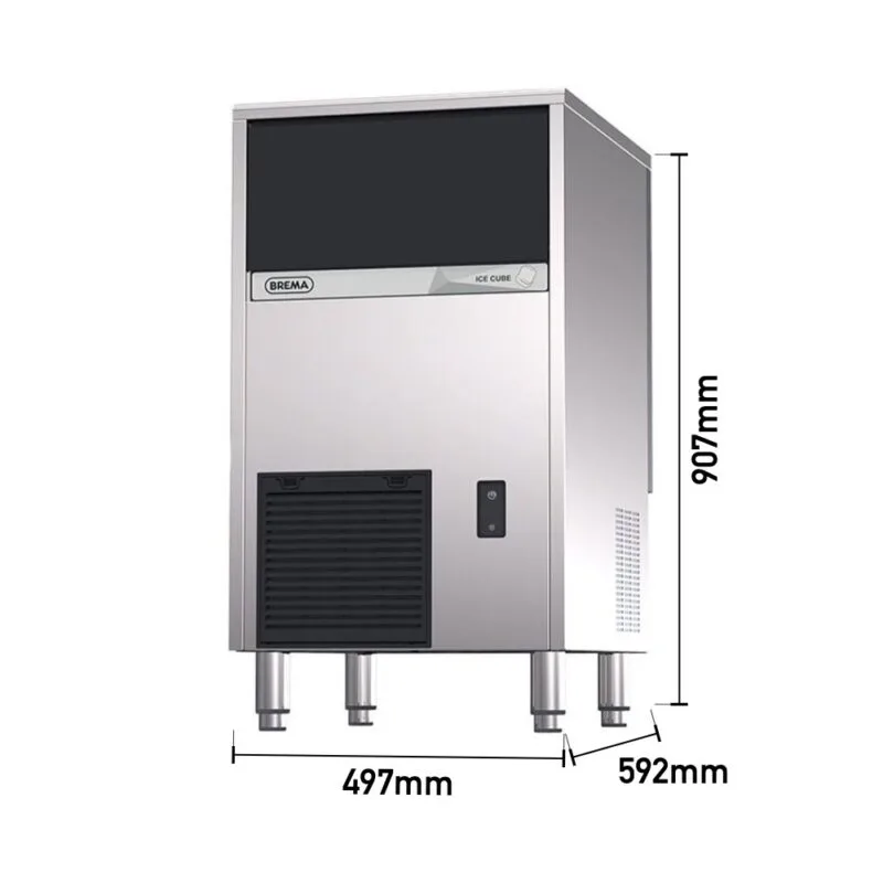 Brema CB 425 HC B-QUBE Küp Buz Makinesi, 54 kg/gün Kapasiteli, Otomatik Temizleme Sistemi