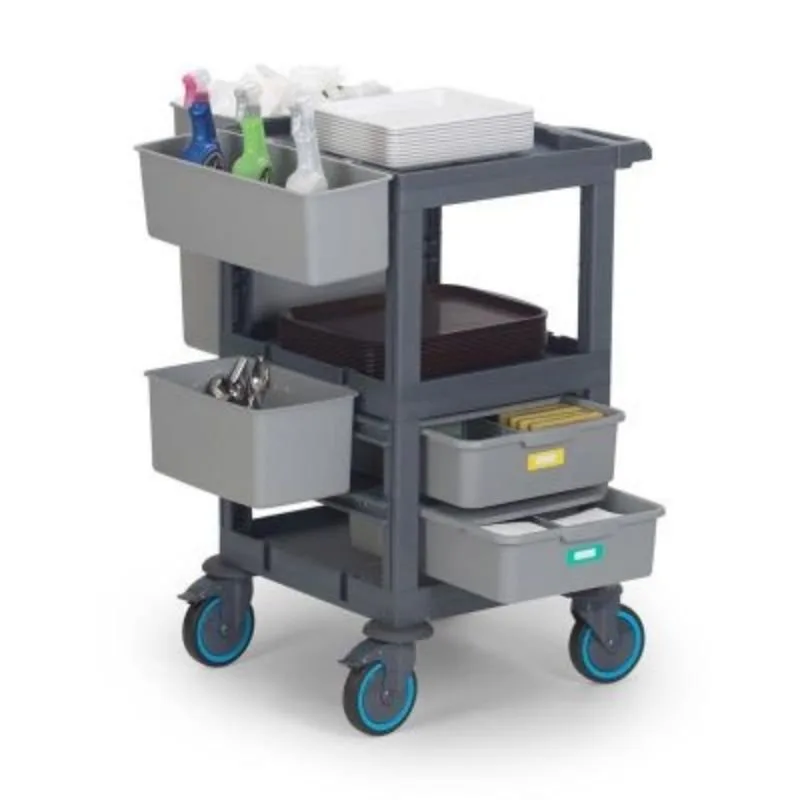 Fantom Procart 204 3 Katlı Servis Arabası, 2 Çekmeceli, 200 kg Kapasiteli