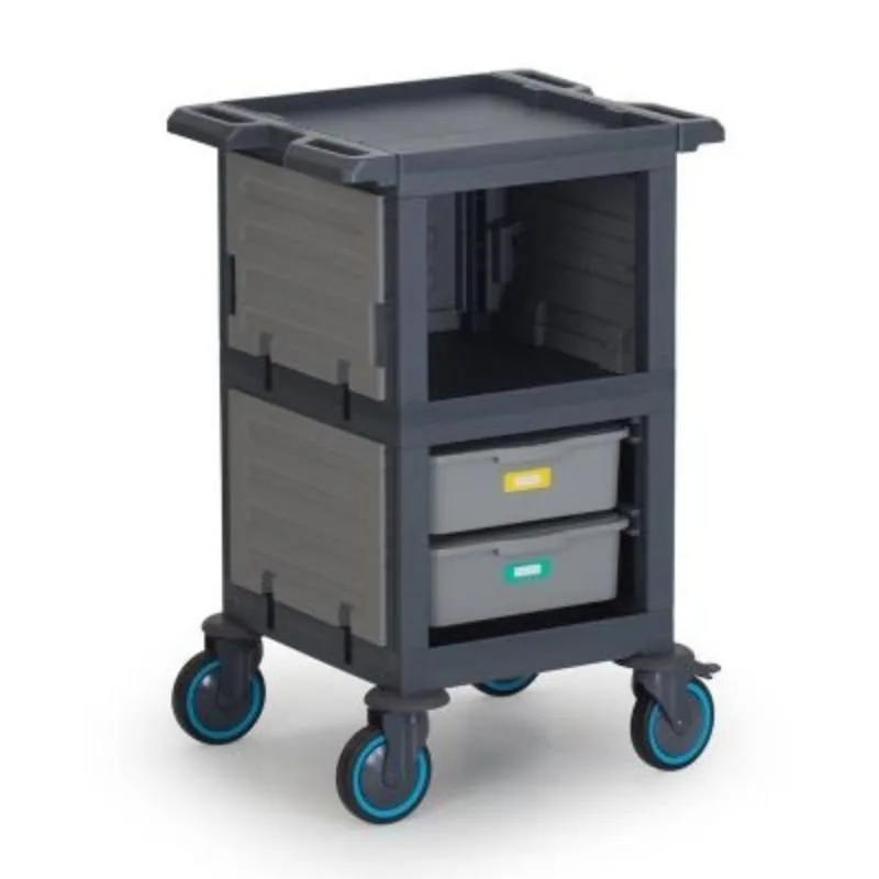 Fantom Procart 207 3 Katlı Kapalı Servis Arabası, 2 Çekmeceli, 200 kg Kapasiteli