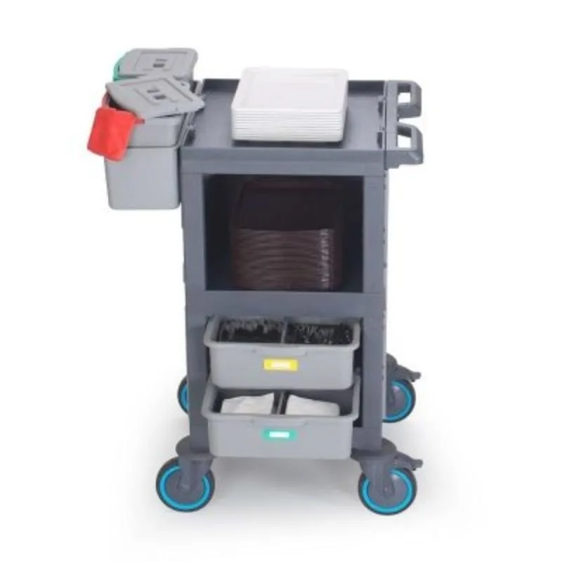 Fantom Procart 207 3 Katlı Kapalı Servis Arabası, 2 Çekmeceli, 200 kg Kapasiteli