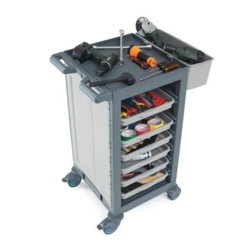 Fantom Procart 210 Kapalı Servis Arabası, 8 Raflı, 150 kg Kapasiteli