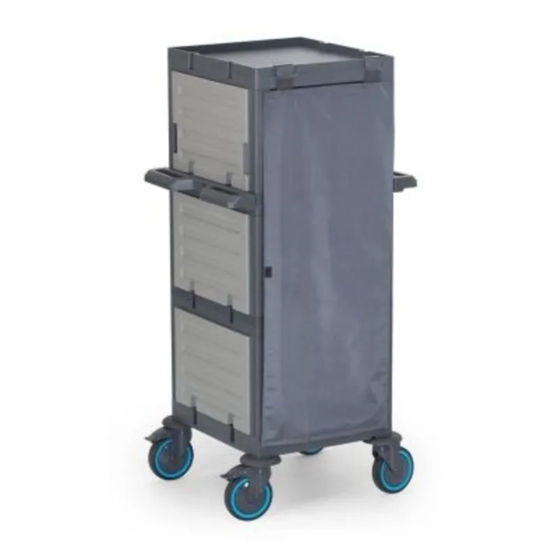 Fantom Procart 212 3 Katlı Brandalı Kapalı Servis Arabası, 200 kg Kapasitesi