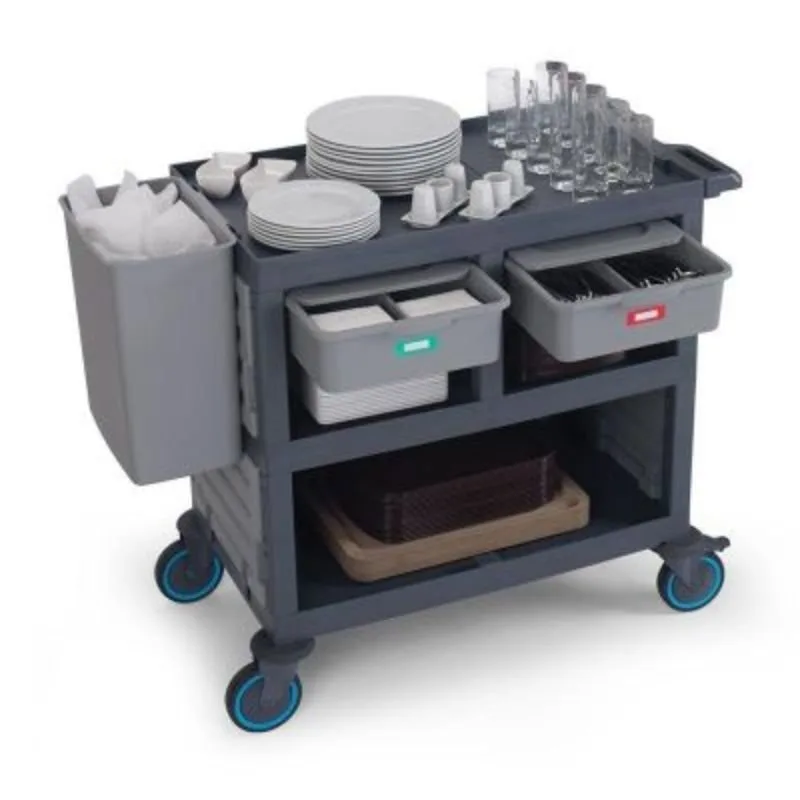 Fantom Procart 273 3 Katlı Kapalı Servis Arabası, 2 Çekmeceli