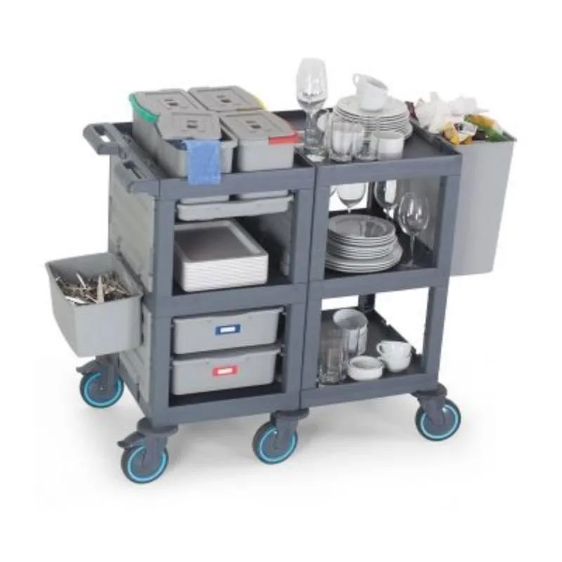 Fantom Procart 3201 3 Katlı Servis Arabası, 4 Adet Temizlik Kovalı