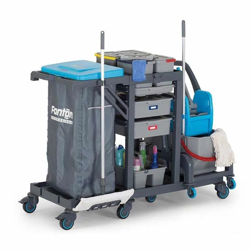 Fantom Procart 3341 Çekmeceli Temizlik Arabası, Temizlik Kovalı set