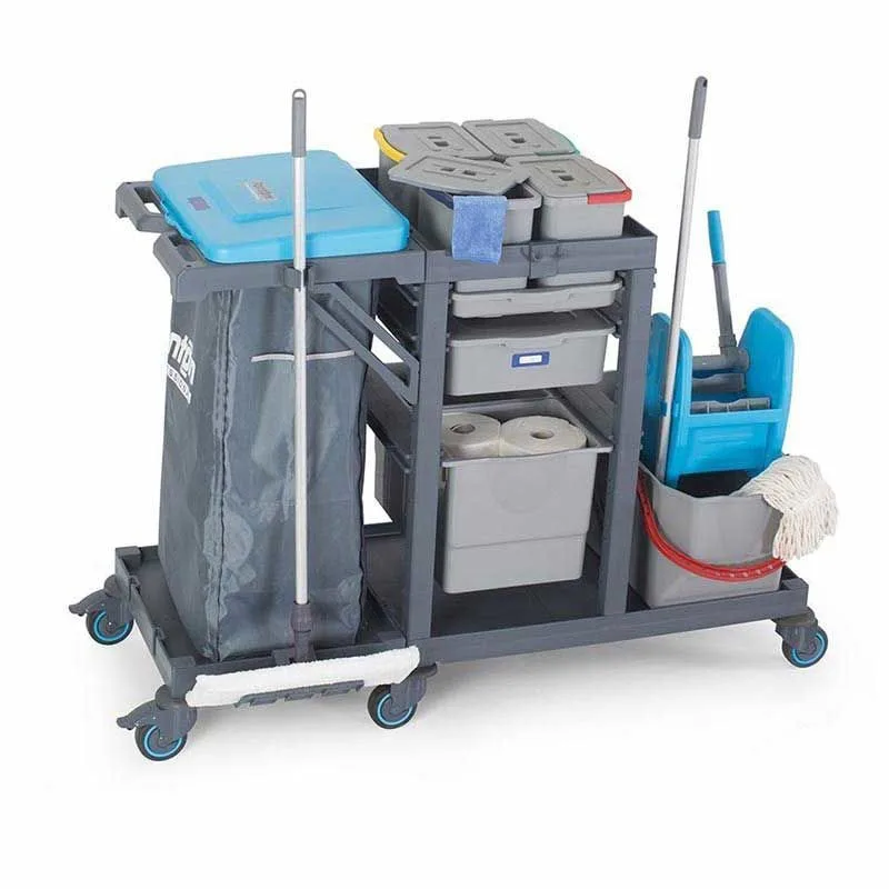 Fantom Procart 3344 Çekmeceli Temizlik Arabası, Kova Takımlı