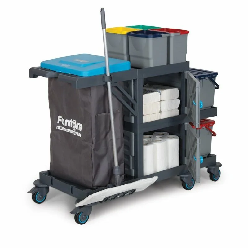 Fantom Procart 338 Kova Takımlı Temizlik Arabası, Çöp Bölmeli