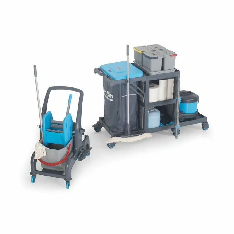 Fantom Procart 73331 Ayrılabilir Aksesuar Takımlı Temizlik Arabası, Çöp Bölmeli