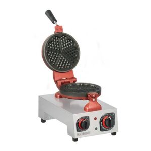 Omake Waffle Makinesi, Sabit Tekli, Yuvarlak-Kalp, Zaman Ayarlı