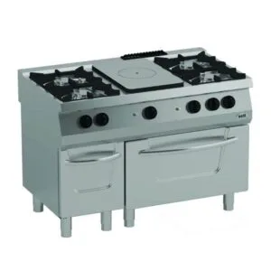 Öztiryakiler 700 Seri Kuzine Fırınlı Gazlı 4 Açık Ateş +1/3 Kapalı Döküm 120*70*85 (L)