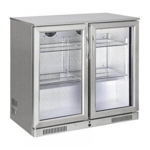 Senox Bar Tipi Şişe Soğutucu Dolap İki Kapılı 250 Litre, SBC-250 Krom