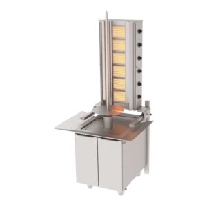 Atalay ADG - 6 D Döner Ocağı Duvara Monte Alttan Motorlu Hareketli Alt Arabalı 6 Radyanlı Gazlı