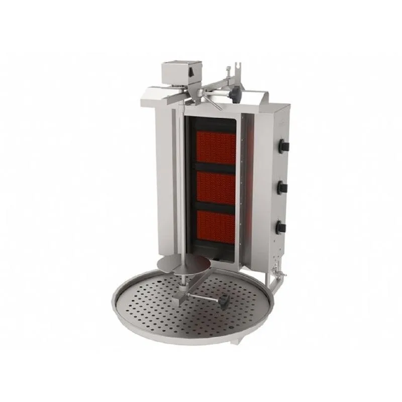 Atalay ADGC - 3 U Döner Ocağı Üstten Motorlu Camlı 3 Radyanlı Gazlı