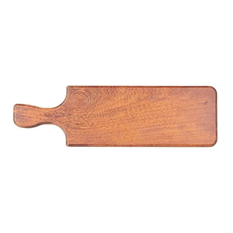 Biradlı GRV-1857 Kulplu Iroko Pide Sunum Tahtası, 60x15 cm