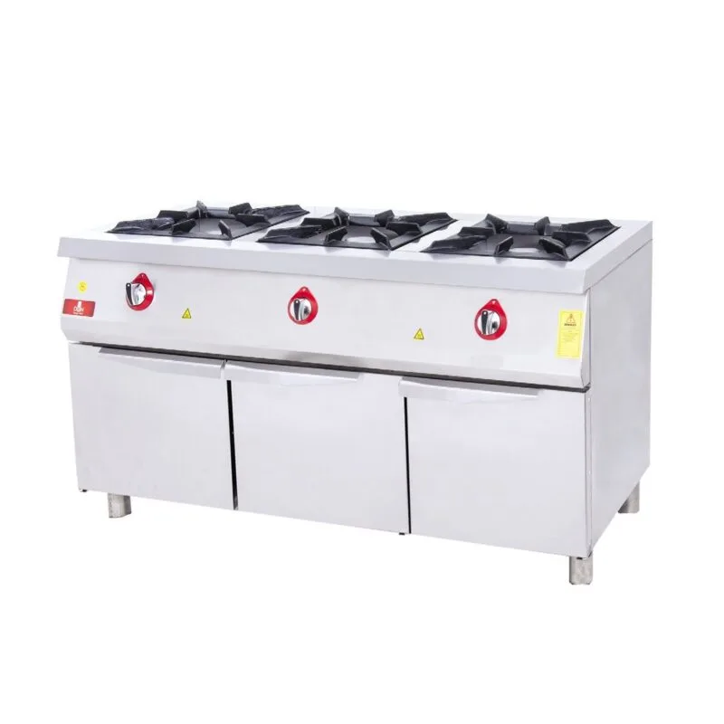 DRN Dolaplı Ocak 3'lü Gazlı 150x60