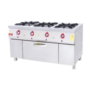 DRN Kuzine Fırınlı Ocak 3'lü 150x60 Gazlı