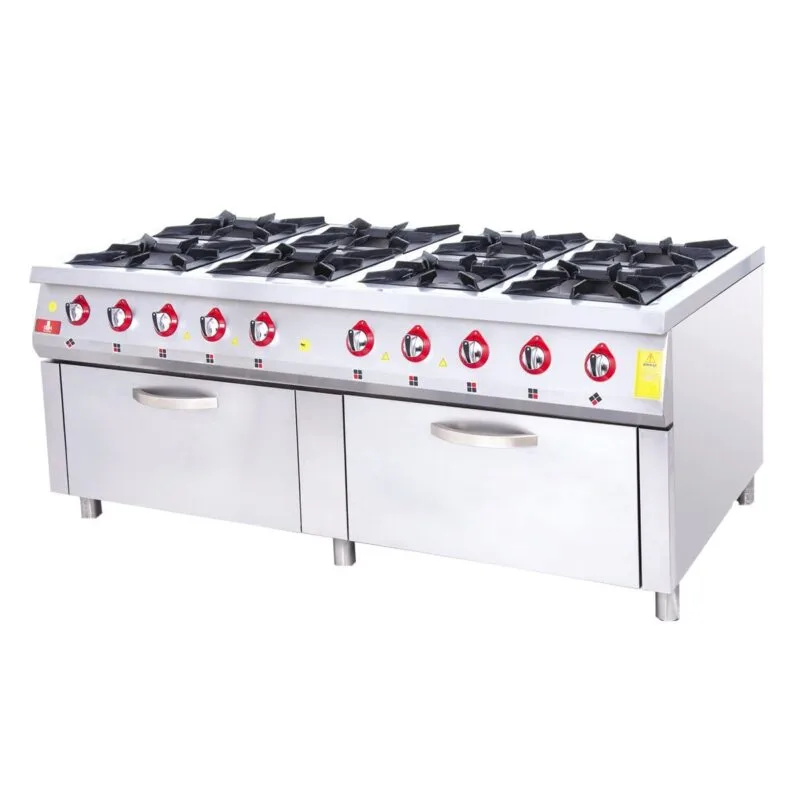 DRN Kuzine Fırınlı Ocak 8'li 200x100 Gazlı