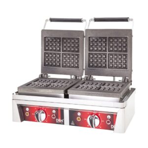 DRN Waffle Makinası  Çiftli Kare Elektrikli