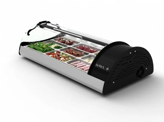 Sayl   Soğuk Teşhir Dolabı GN 3x1/1-65 Kapasiteli   MAXISELF TAPAS-VMX3