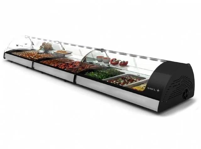Sayl  Soğuk Teşhir Dolabı GN 3x1/1-65 Kapasiteli   SPLENDID LINE TAPAS-VS3