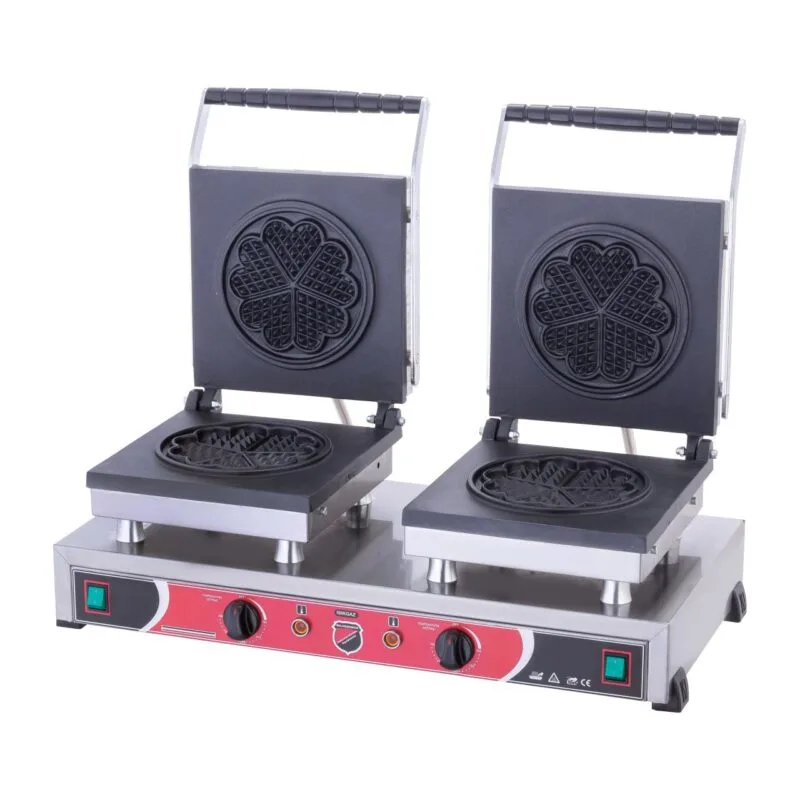 Silverinox Çiçek Model Waffle Makinesi Çiftli