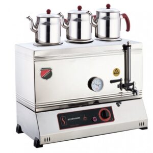 Silverinox 2122 Kaynaklı Çay Ocağı 3 Demlikli 60’lık Elektrikli