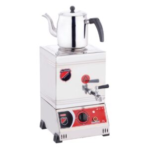 Silverinox Elektrikli Çay Ocağı Kapaklı ve Kaynaklı 1 Demlikli 15'lik