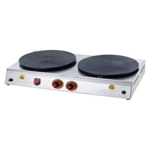 Silverinox Gazlı Krep Makinesi 2 Pleyt 40cm x2