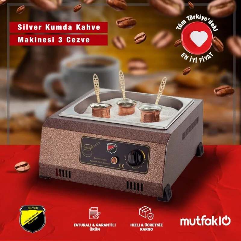 Silverinox Kumda Kahve Makinesi 3 Cezve