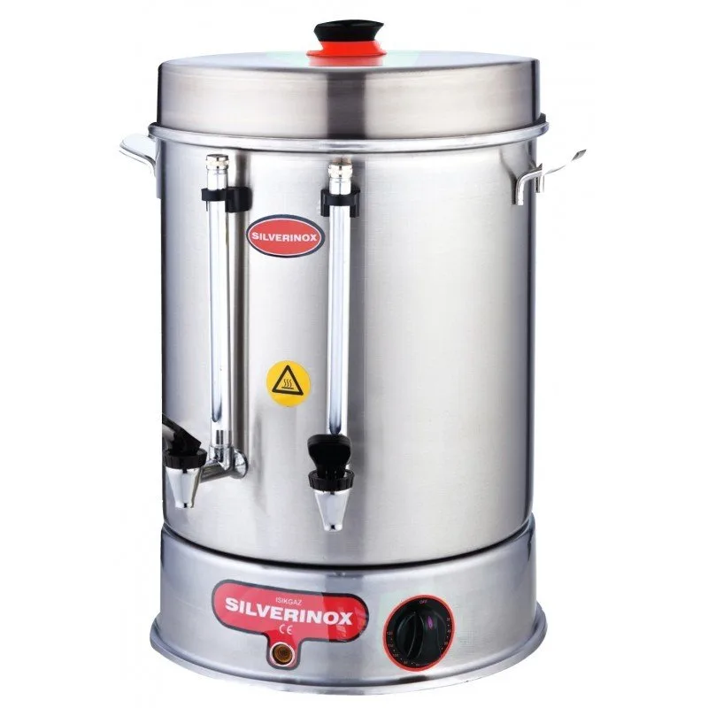 Silverinox Basmalı Metal Musluklu çay makinesi 23 Lt 250 Bardak Kapasiteli