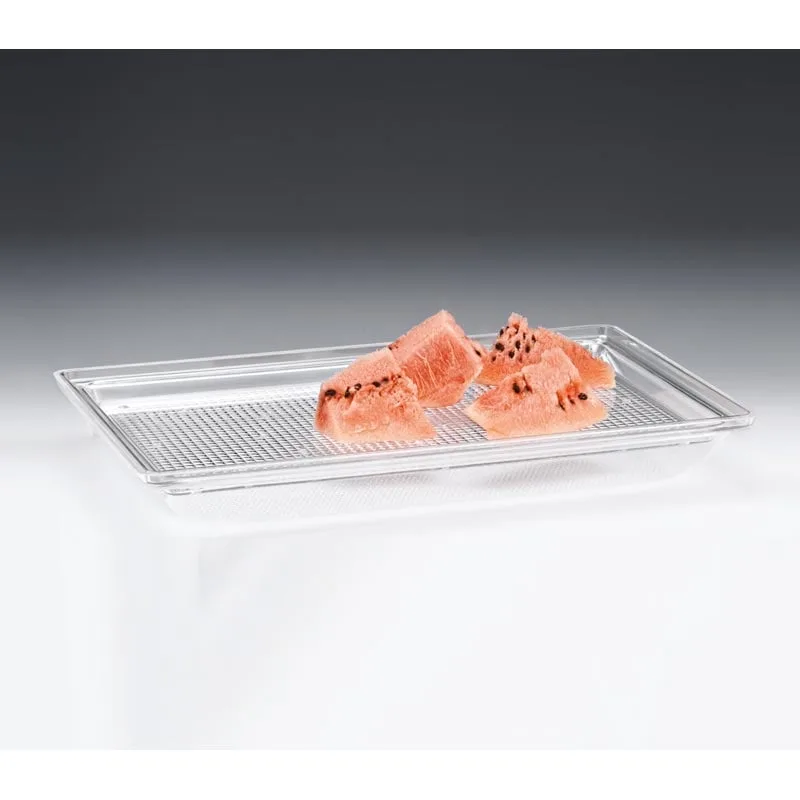 Zicco ZCP-467 Polikarbon Tepsil Akrilik Karpuz Teşhir Tepsisi 55x35.5 cm Şeffaf